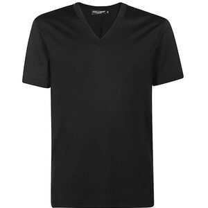 Men’s Dolce & Gabbana Black V-neck Shirt.